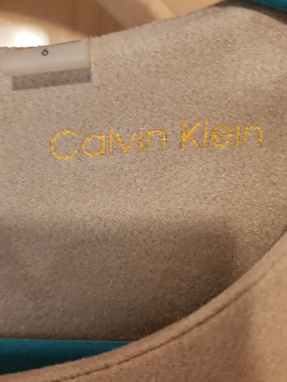 Calvin Klein Faux Suede Dress Sz 6 - Picture 6 of 16